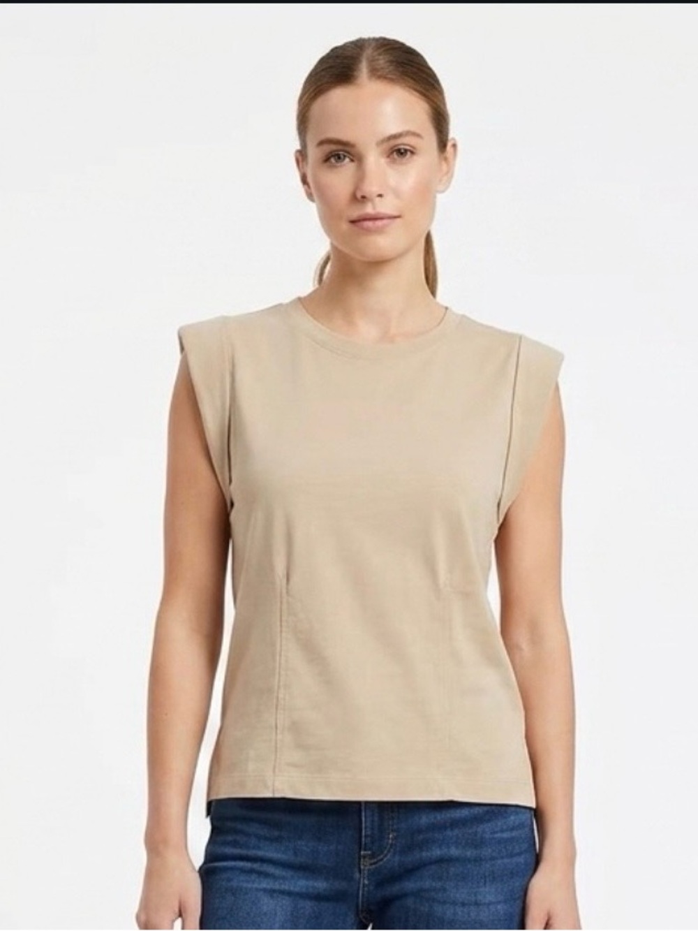 LOFT Beige Muscle Tee